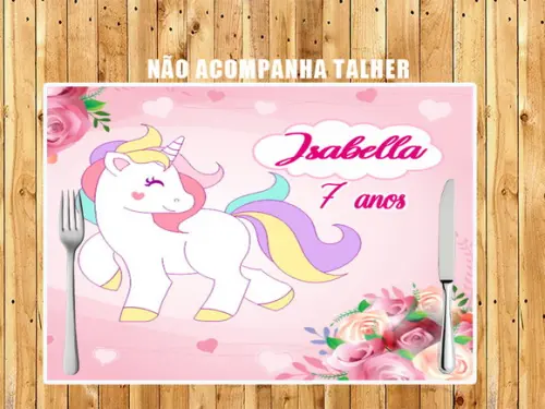 Jogo Americano de Unicornio Lavável