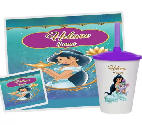 Jogo Americano e Copo Twister da Jasmine