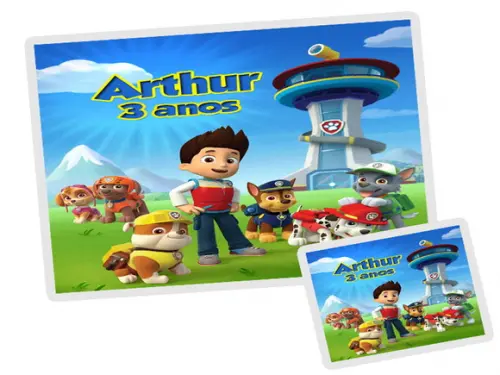 Jogo Americano e Copo Twister da Patrulha Canina