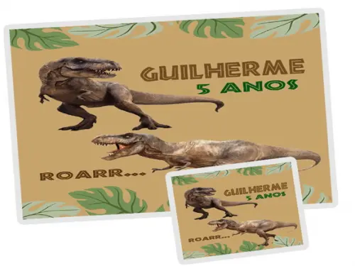 Jogo Americano e Copo Twister Jurassic Park