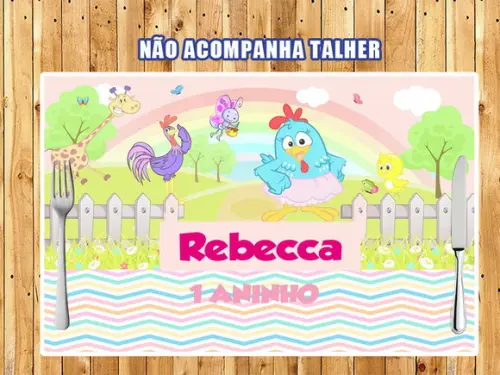 Jogo Americano Galinha Pintadinha Lavável