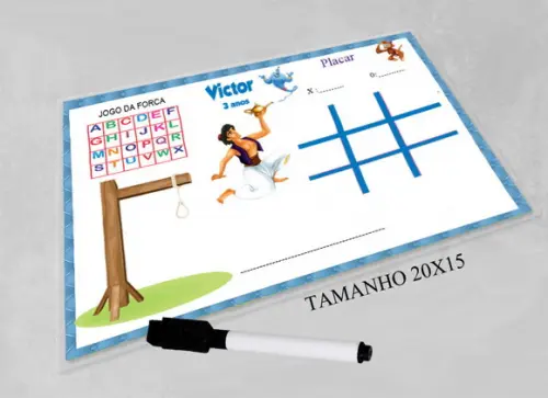 Jogo da Forca e Jogo da Velha Personalizado Aladim