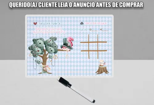 Jogo da Velha com Canetinha da Alice no País das Maravilhas