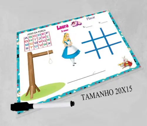 Jogo da Velha Forca Personalizada da Alice