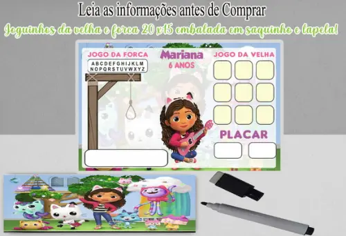 Joguinho Personalizado da Casa Magica da Gabby