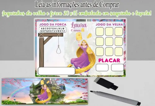Joguinhos da Velha com Forca da Rapunzeul