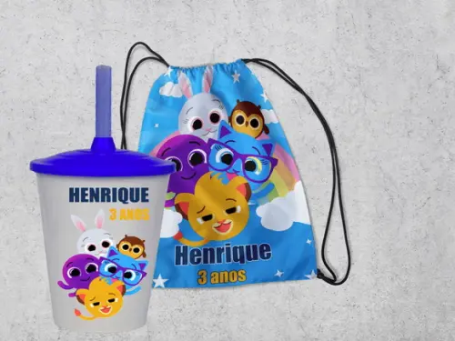 Kit Mochila +copo Twitster dos Bolofofos