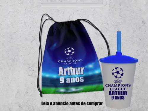 Kit Mochila+copo Twister Championss Leaguess