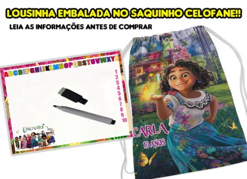 Kit Mochilinha + Lousa Magica Encanto