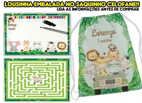 Kit Mochilinha e Lousa Joguinho Labirinto