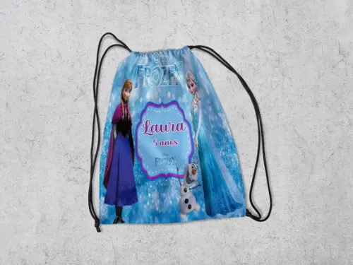 Lembranças Personalizada Frozen Mochila da Ana e Elsa