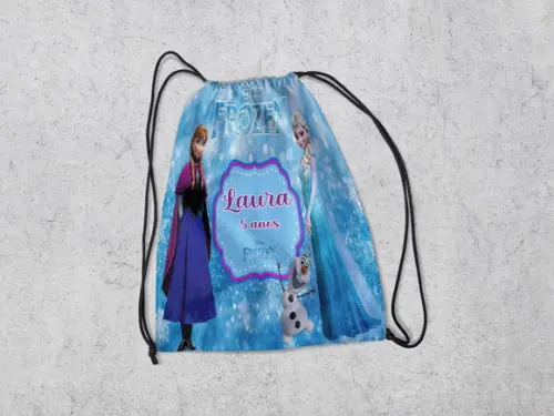 Lembranças Personalizada Frozen Mochila da Ana e Elsa