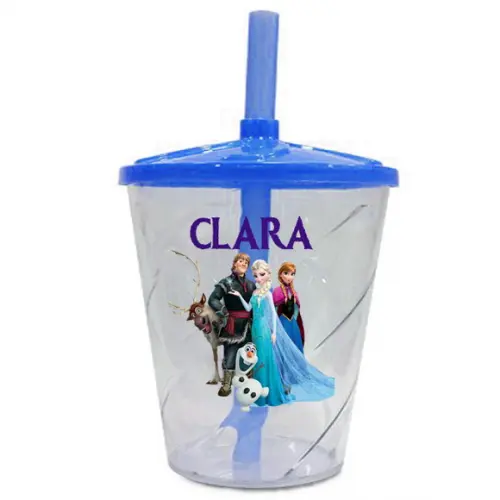 Lembrancinhas da Frozen Copo Twister
