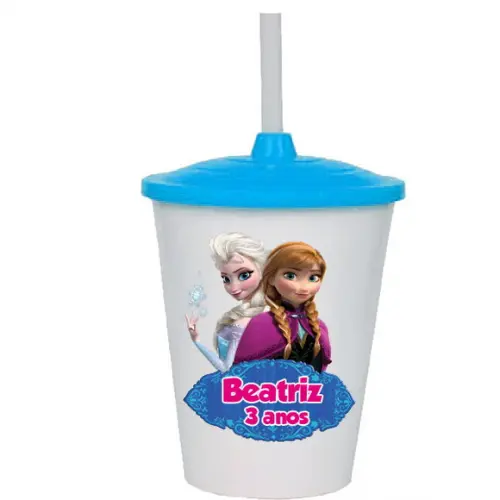 Lembrancinhas da Frozen Copo Twister