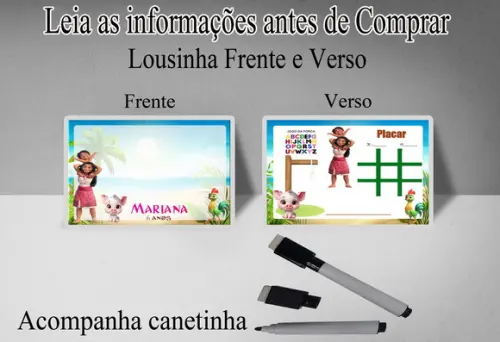 Lembrancinhas da Moanna Lousa Magica 3 em 1