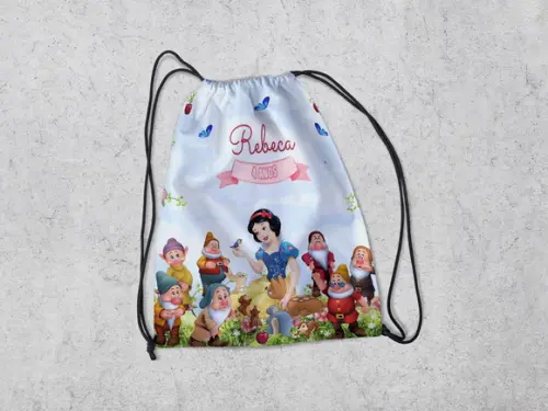 Lembrancinhas de Aniversario Branca de Neve Mochila