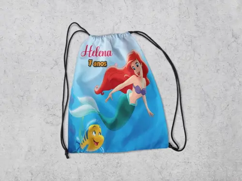 Lembrancinhas Festa da Sereia Ariel Mochila Surpresa