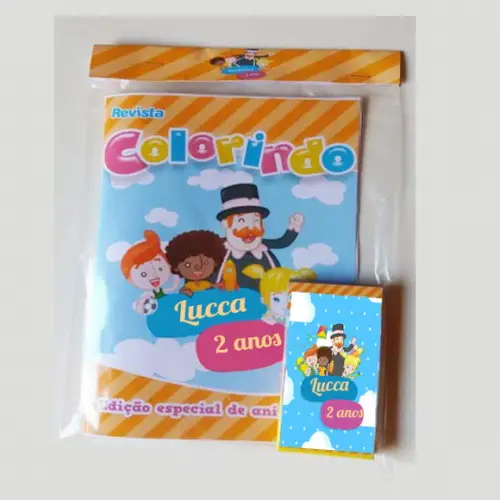 Livrinho para Colorir com Giz de Cera Mundo Bita