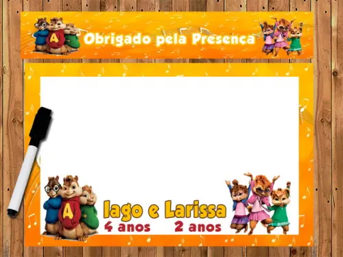 Lousa e Canetinha Mágica Alvim e os Esquilos