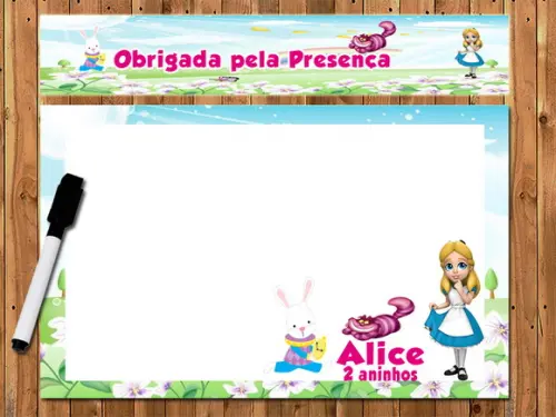 Lousa e Canetinha Mágica Person Alice no País das Maravilhas