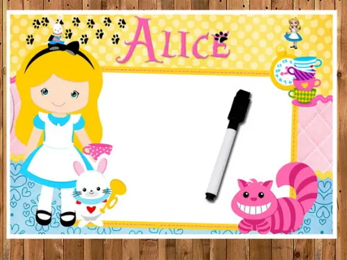 Lousa e Canetinha Mágica Person Alice no País das Maravilhas