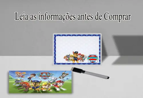 Lousa e Canetinha Mágica Personalizada Patrulha Canina