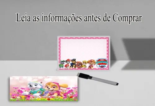 Lousa e Canetinha Mágica Personalizada Patrulha Canina
