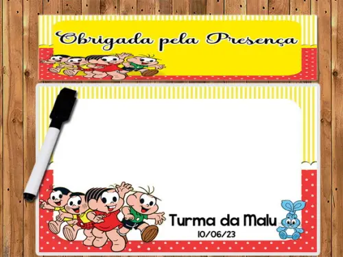 Lousa e Canetinha Magica Turma da Monica