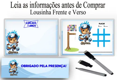 Lousa Magic3x1 com Canetinha a para Lembrancinhas Capivara
