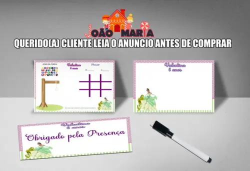 Lousa Magica + Caneta Lembrancinha da Princesa Tiana