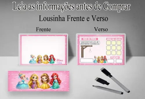 Lousa Magica 3x1 das Princesas Disney Cute