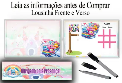 Lousa Magica 3x1 dos Ursinhos Carinhosos