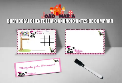 Lousa Magica 3x1 e Canetinha Magica Ursinho Panda