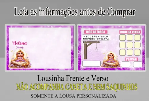 Lousa Magica 3x1 Rapunzel * Não Acompanha Caneta*