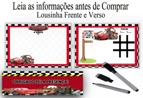 Lousa Magica com Canetinha Carros Disney