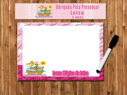 Lousa Magica com Canetinha Personalizada Arca Denoé