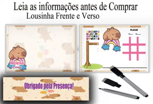 Lousa Magica com Joguinhos da Capivara