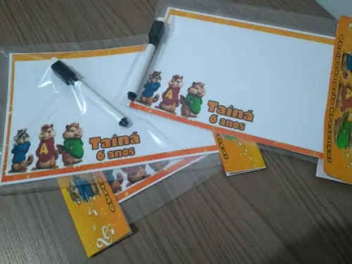 Lousa Magica e Canetinha Personalizada Alvin e os Esquilos