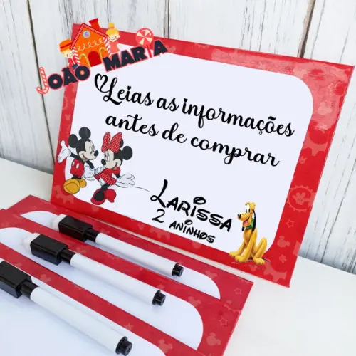 Lousa Magica e Canetinha Personalizada da Minnie