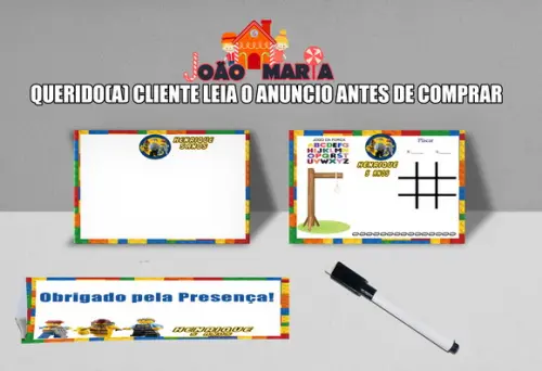 Lousa Magica e Canetinha Personalizada Lego