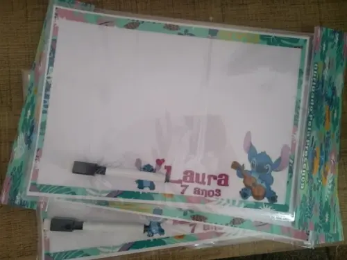 Lousa Magica e Canetinha Personalizada Stitch