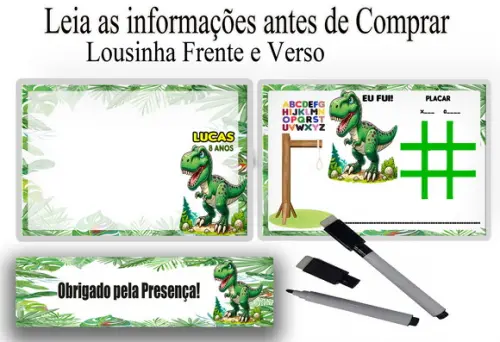 Lousa Magica lembrancinhas Dinossuaros