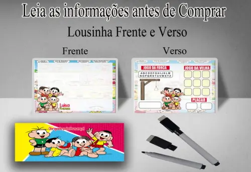 Lousa Magica Frente e Verso da Turma da Mônica