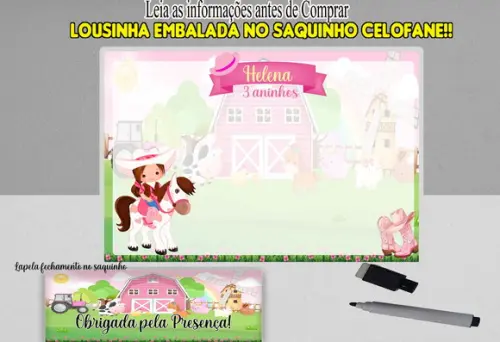 Lousa Magica para Lembrancinhas Boiadeira