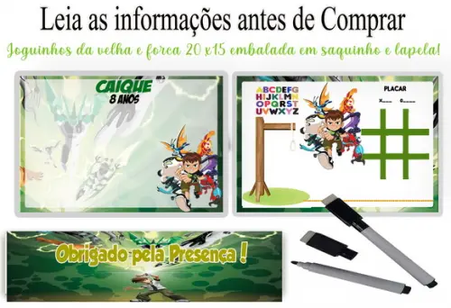 Lousa Magica para Lembrancinhas do Ben 10