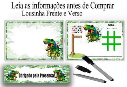 Lousa Magica para Lembrancinhas do Dinossauro