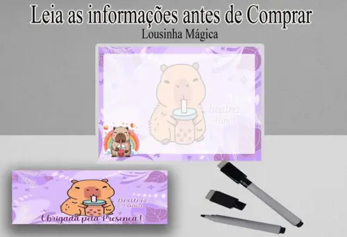 Lousa Magica Personalizada da Capivara