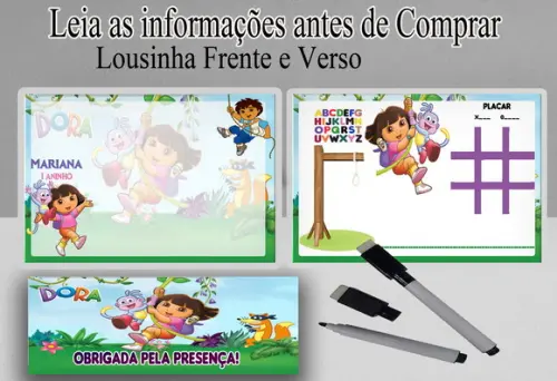 Lousa Magica Personalizada da Dora Aventureira