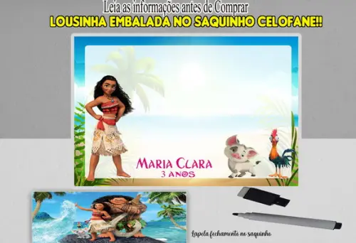 Lousa Magica Personalizada da Moana