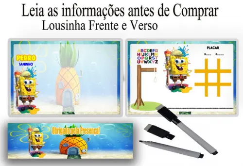 Lousa Magica Personalizada do Bob Esponja